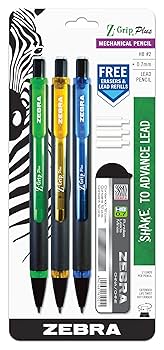 Zebra Pen 55403 Z-Grip Plus Mechanical Pencils, 0.7mm Fine